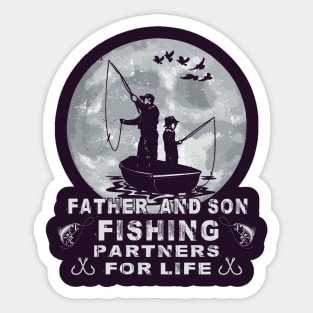 Father And Son Fishing Partners For Life Sticker